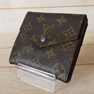 Louis Vuitton Vintage Elise 1985 Monogram Trifold Compact Snap Wallet Brown